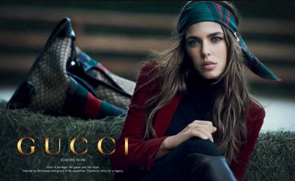 Charlotte Casiraghi in Gucci ad Charlotte Casiraghi models for Gucci