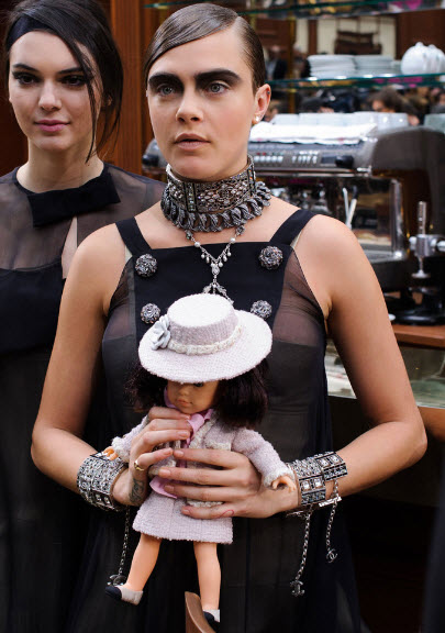 Cara's Doll Dressed in Tweed Chanel Suit Chanel’s Fall 2015 Show