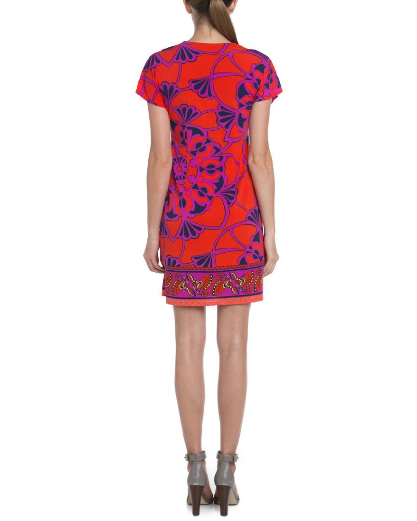 Hale Bob floral print dress with cap sleeves.