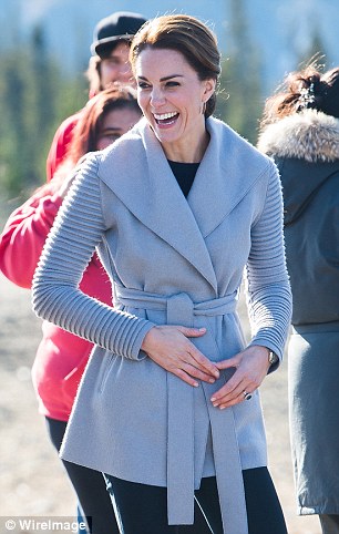 Sentaler coat on Dutchess Kate on her Canadian Trip